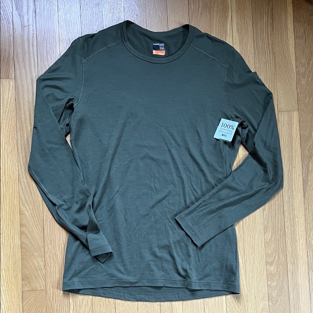 Men's NWT Icebreaker Merino Wool Long Sleeve Shirt